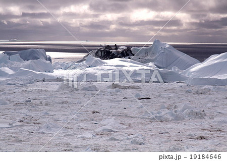 アイスフィヨルド 世界遺産 グリーンランド イルリサットの写真素材