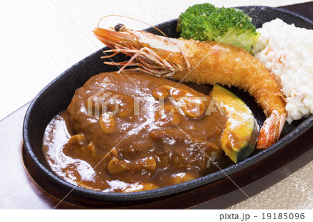 ハンバーグと海老フライ 19185096