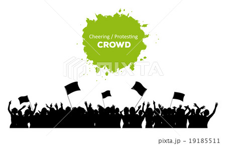 Cheering or Protesting Crowd Cheering or Protesting Crowd 19185511