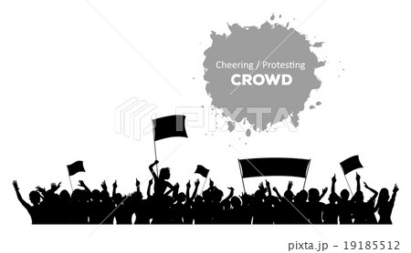 Cheering or Protesting Crowd 19185512