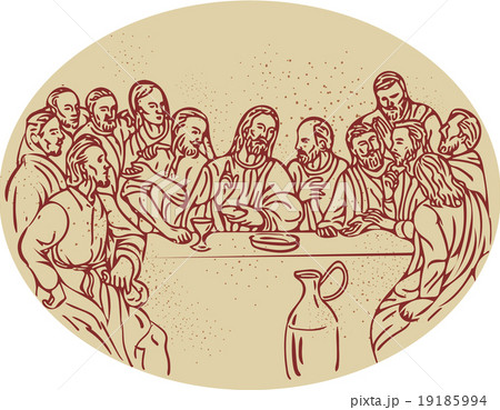 Last Supper Jesus Apostles Drawing Last Supper Jesus Apostles Drawing 19185994