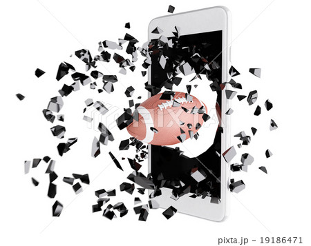 football burst out of the smartphone football burst out of the smartphone 19186471