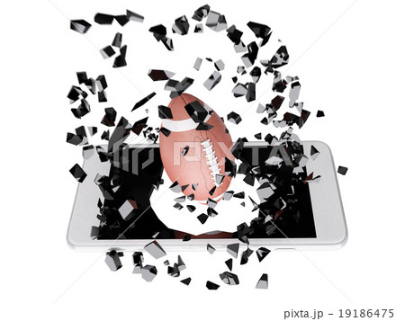 football burst out of the smartphone football burst out of the smartphone 19186475