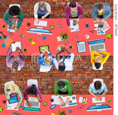 Business People Working Office Place of Work Concept Business People Working Office Place of Work Concept 19187055