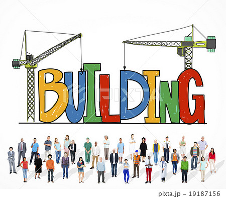 Building Business Strategy Stability Success Concept Building Business Strategy Stability Success Concept 19187156