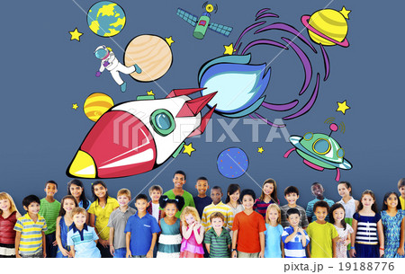 Rocket Launch Space Outerspace Planets Concept Rocket Launch Space Outerspace Planets Concept 19188776