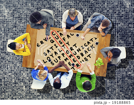 Customer Target Market Puzzle Crossword Concept 19188865