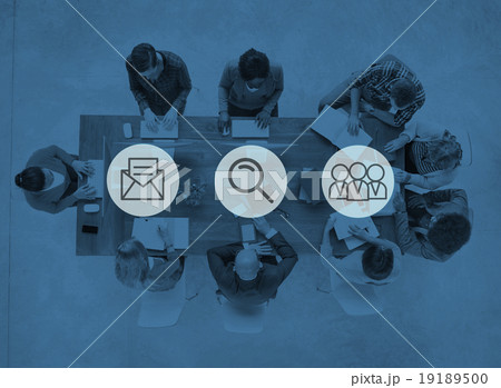 Mail Magnifying Glass Search Team Concept Mail Magnifying Glass Search Team Concept 19189500