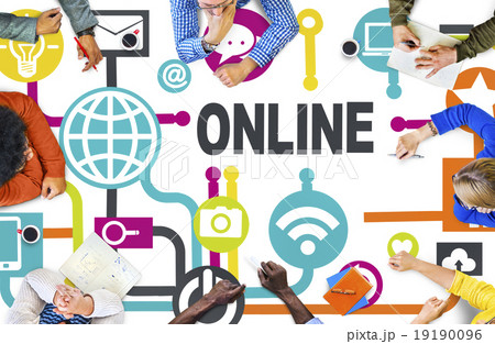 Global Online Communication Social Networking Technology Concept 19190096