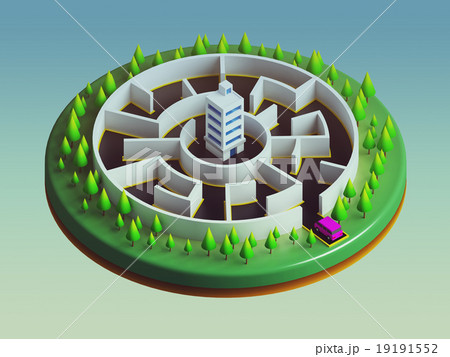 Cars are about to enter the maze 19191552