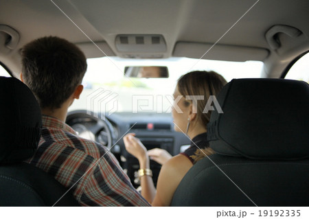 inside the car driver driving on the road inside the car driver driving on the road 19192335