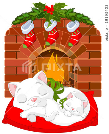Kitten near Fireplace Kitten near Fireplace 19193403