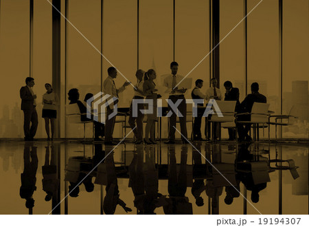 Business People Discussion Meeting Cityscape Team Concept 19194307