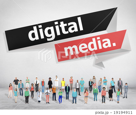 Digital Media Content Share Technology Concept 19194911