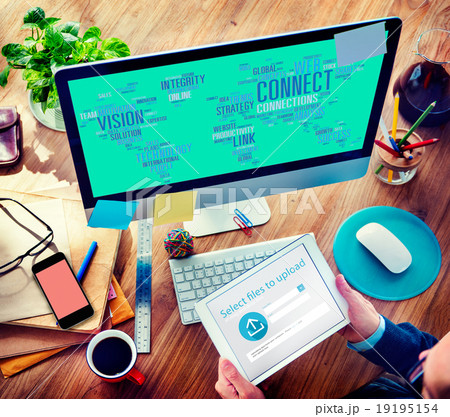 Global Communication Connect Worldwide Link Share Concept 19195154