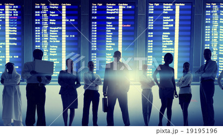 Business People Airport Terminal Travel Departure Concept 19195196