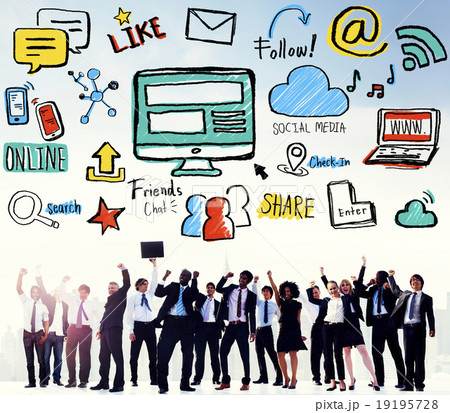 Social Media Social Networking Technology Connection Concept 19195728