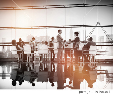 Business People Meeting Discussion Handshake Greeting Concept 19196301
