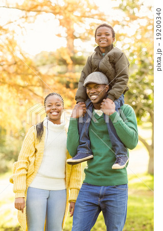 Portrait of a young smiling family Portrait of a young smiling family 19200340