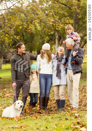 Extended family posing with warm clothes Extended family posing with warm clothes 19200580
