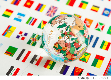 Glass globe on the flags Glass globe on the flags 19202093