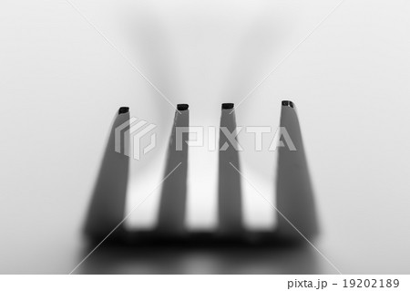 Silver fork on white background 19202189