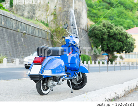 Motorbike standing on the street of Montenegro Motorbike standing on the street of Montenegro 19203831