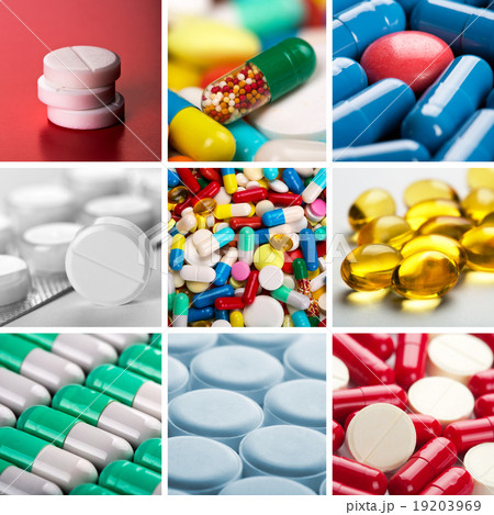 Collage of pills Collage of pills 19203969