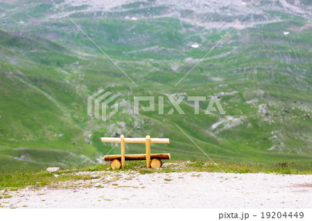 Bench in mountains 19204449