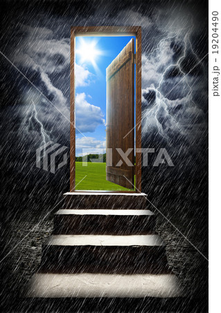 Contrasts concept - Beautiful day and dramatic night 19204490