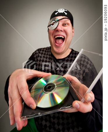 Pirate with computer disk 19206093