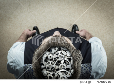 Man with bearing in his brain 19206530