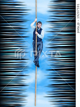 Businessman saving himself 19207591