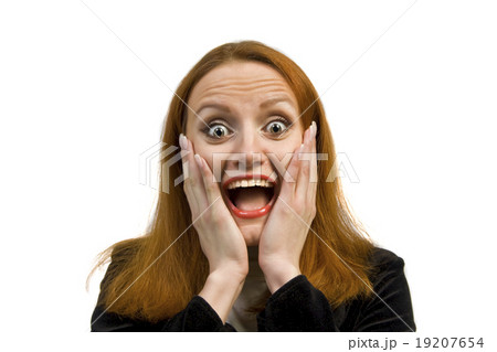 Very surprised beautiful woman Very surprised beautiful woman 19207654