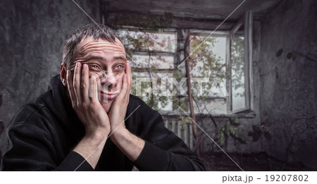Depressed man thinking 19207802
