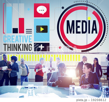 Media Communication Connect Creative Thinking Concept Media Communication Connect Creative Thinking Concept 19208612