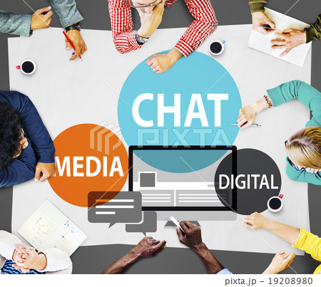 Chat Media Digital Chatting Communication Connect Concept Chat Media Digital Chatting Communication Connect Concept 19208980