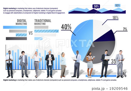 Digital Marketing Graph Statistics Analysis Finance Market Conce 19209546
