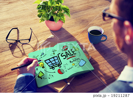 Sale Marketing Analysis Price Tag Branding Vision Share Concept 19211287