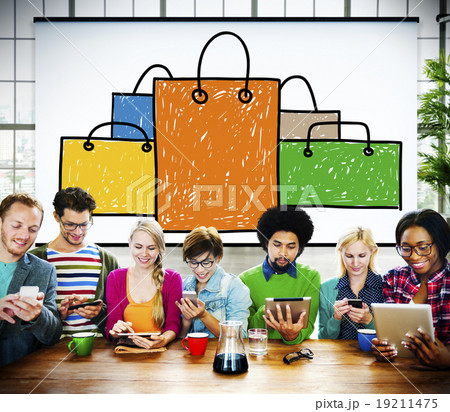 Shopping Bag Sale Capitalism Shopaholic Concept Shopping Bag Sale Capitalism Shopaholic Concept 19211475