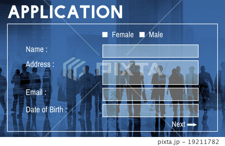 Application Form Interface Webpage Register Concept 19211782