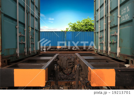 Freight train with cargo containers 19213701