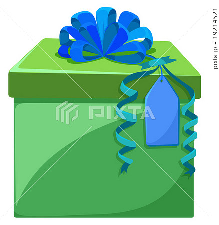Present box with blue ribbon 19214521