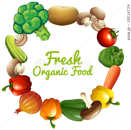 Border design with fresh vegetables 19214724