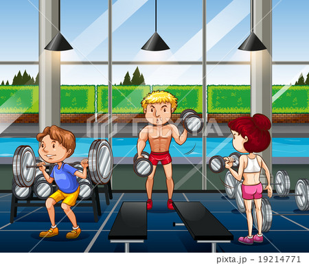 People working out in the gym 19214771