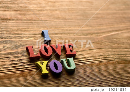 I Love You letters on wood I Love You letters on wood 19214855