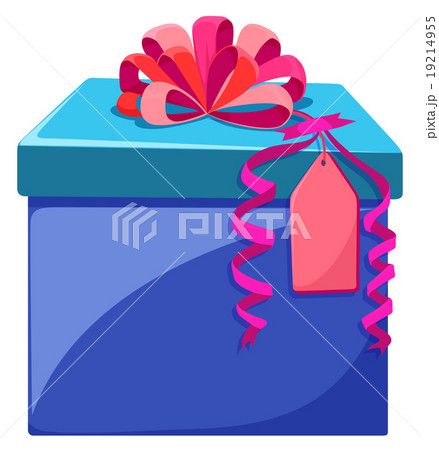 Blue box with pink ribbon 19214955