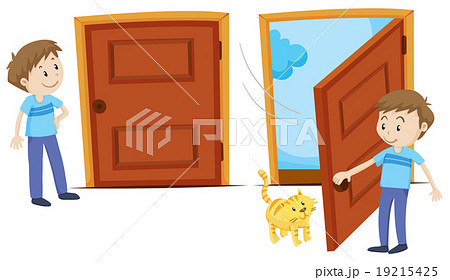 Door closed and door opened 19215425