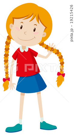 Little girl with long hair 19215426