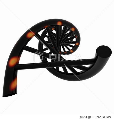 DNA structure model on white 19218189